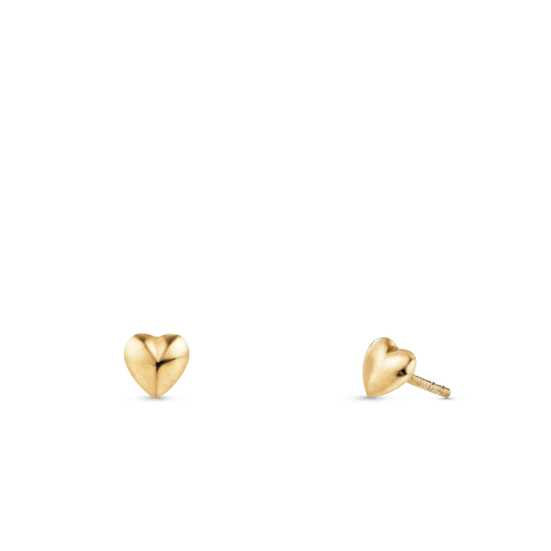 Beaverbrooks Mini B 9ct Yellow Gold Heart Earrings