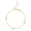 Beaverbrooks Mini B 9ct Yellow Gold Star and Moon Bracelet