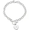 Beaverbrooks Mini B Silver Diamond Heart Bracelet