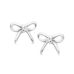 Beaverbrooks Mini B Silver Bow Earrings