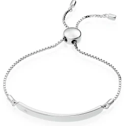Beaverbrooks Mini B Silver Diamond ID Bracelet