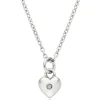 Beaverbrooks Mini B Silver Diamond Heart Pendant