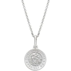 Beaverbrooks Mini B Silver St Christopher Pendant