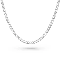 Beaverbrooks Mini B Silver Curb Necklace