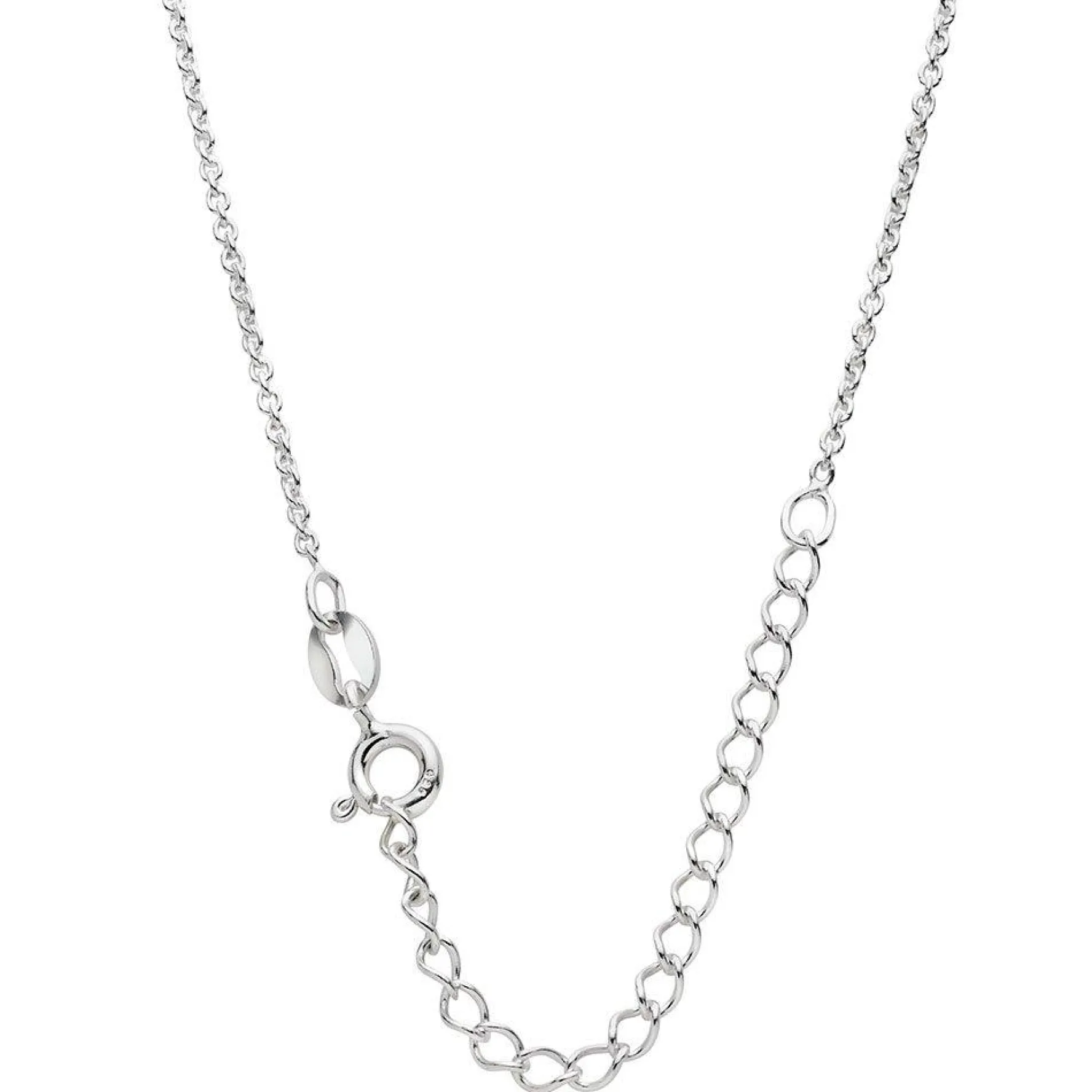 Beaverbrooks Mini B Silver Trace Chain 35cm