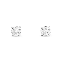 Beaverbrooks Once 18ct White Gold Diamond Solitaire Stud Earrings