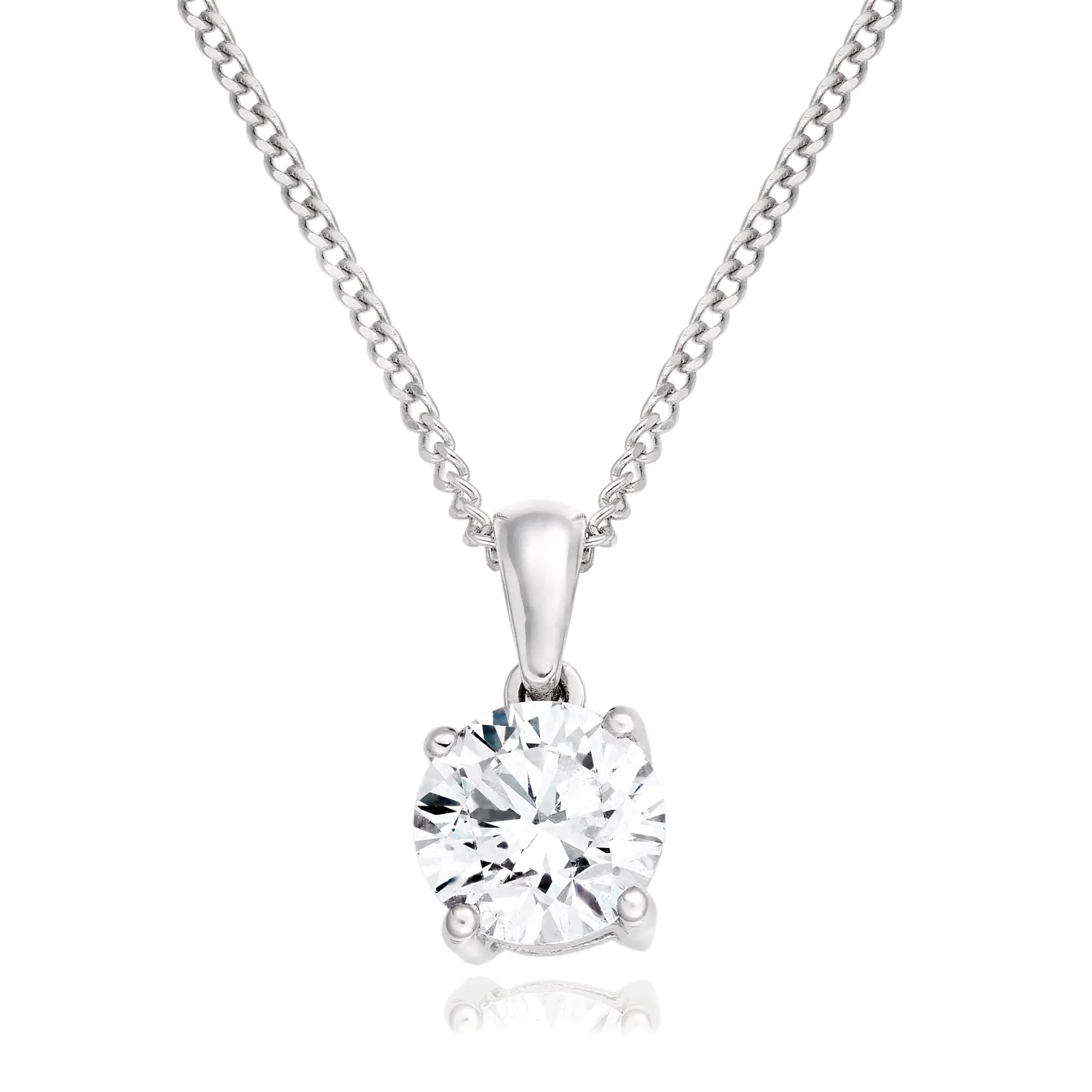 Beaverbrooks Once 18ct White Gold Diamond Pendant