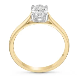 Beaverbrooks Once 18ct Yellow Gold Oval Shaped Diamond Solitaire Engagement Ring