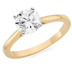 Beaverbrooks Once 18ct Yellow Gold Diamond Solitaire Engagement Ring