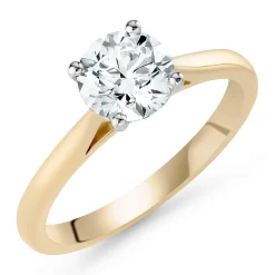 Beaverbrooks Once 18ct Yellow Gold Diamond Solitaire Ring