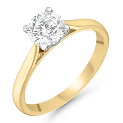 Beaverbrooks Once 18ct Yellow Gold Diamond Solitaire Engagement Ring