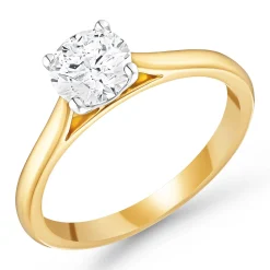 Beaverbrooks Once 18ct Yellow Gold Diamond Solitaire Engagement Ring