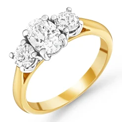 Beaverbrooks Once 18ct Yellow Gold Diamond Three Stone Engagement Ring