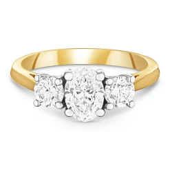 Beaverbrooks Once 18ct Yellow Gold Diamond Three Stone Engagement Ring