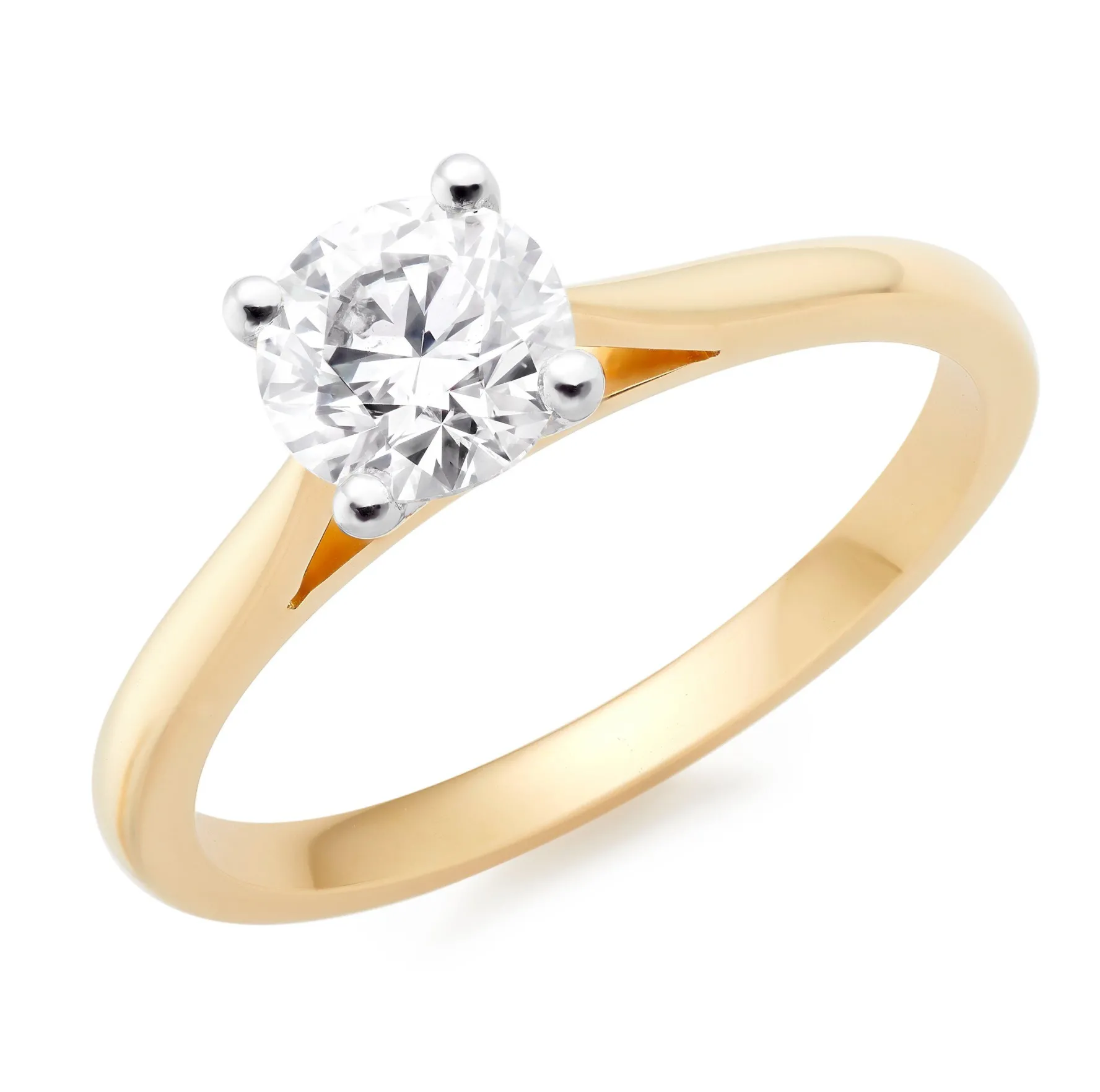 Beaverbrooks Once 18ct Yellow Gold Diamond Solitaire Ring