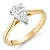 Beaverbrooks Once 18ct Yellow Gold Diamond Pear Shaped Solitaire Engagement Ring