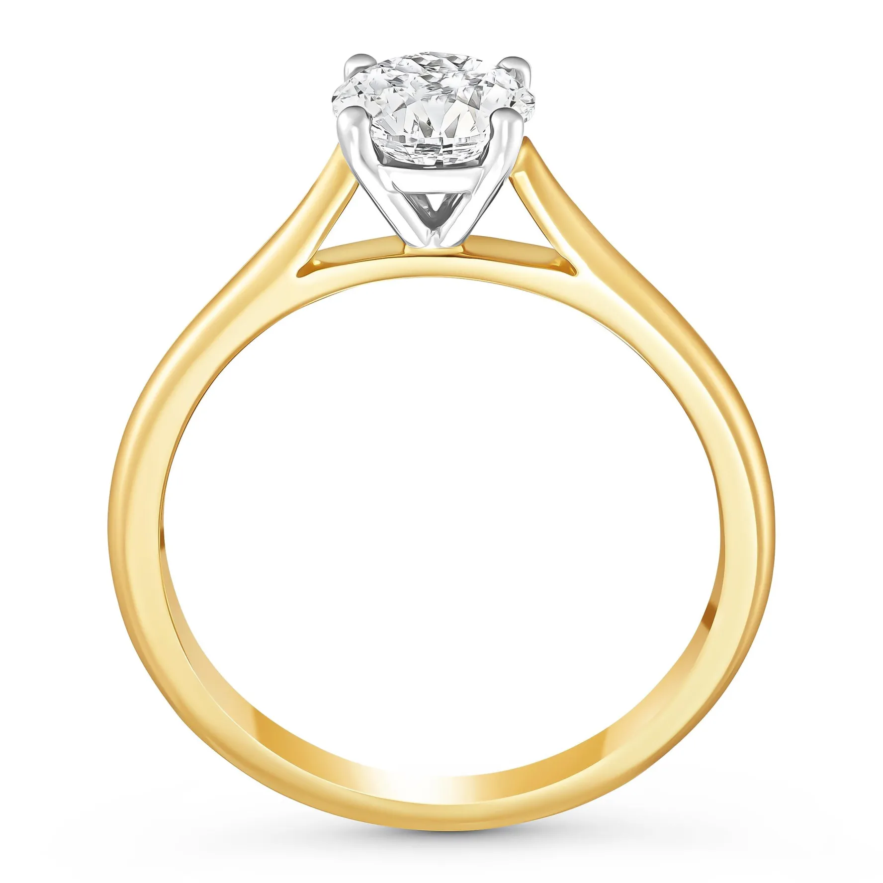 Beaverbrooks Once 18ct Yellow Gold Diamond Solitaire Engagement Ring