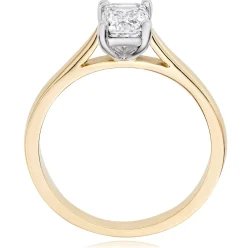 Beaverbrooks Once 18ct Yellow Gold Emerald Cut Diamond Solitaire Ring