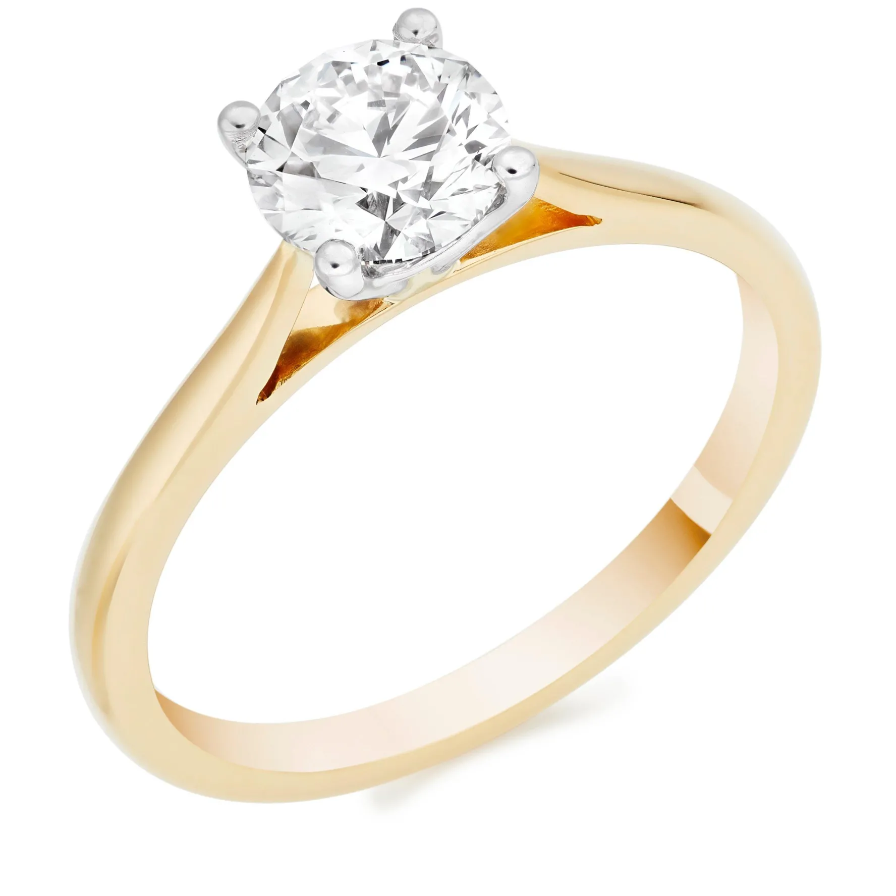 Beaverbrooks Once 18ct Yellow Gold Diamond Solitaire Engagement Ring