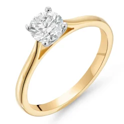 Beaverbrooks Once 18ct Yellow Gold Diamond Solitaire Ring