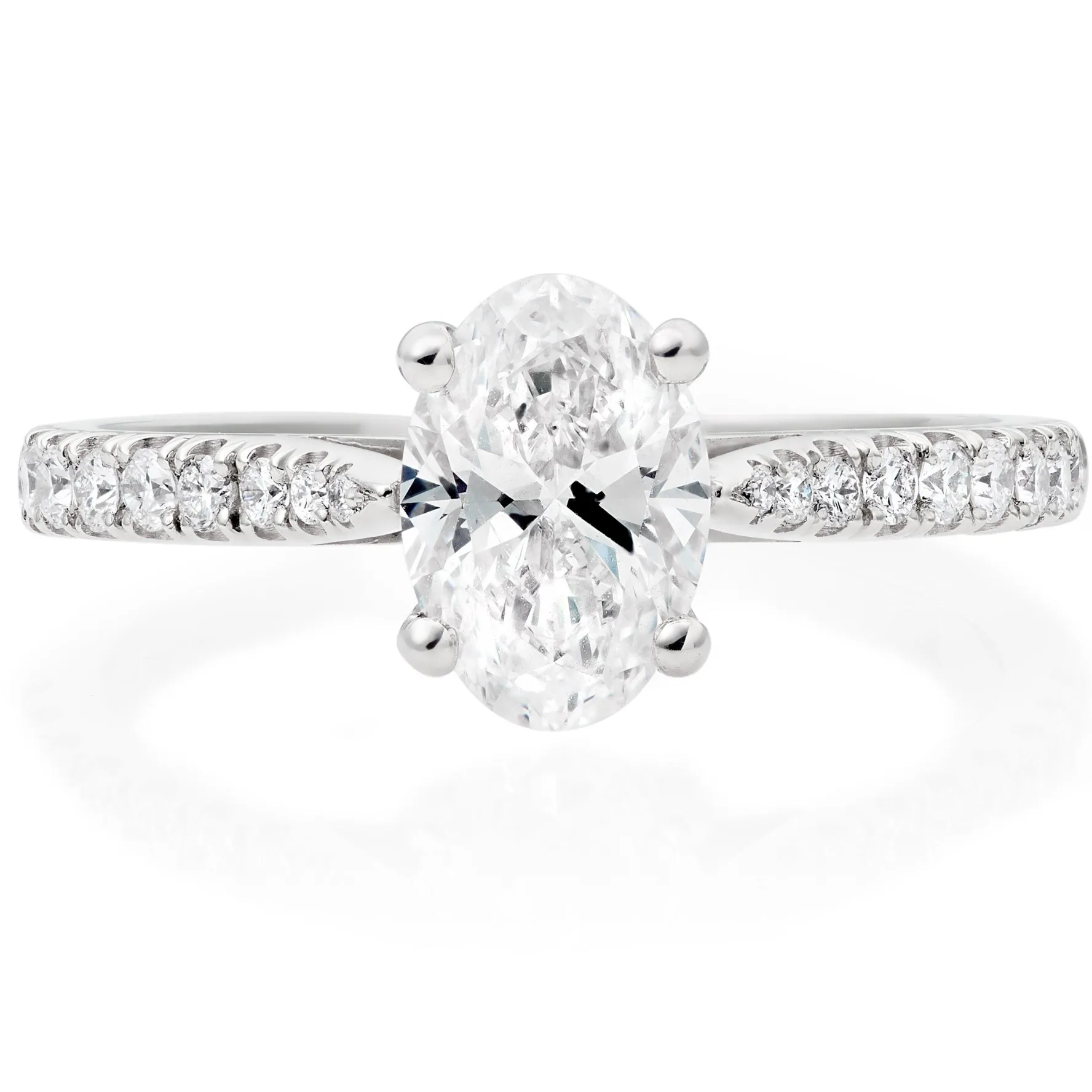 Beaverbrooks Once Platinum Oval Cut Diamond Solitaire Ring