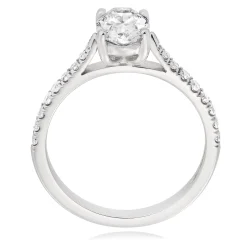 Beaverbrooks Once Platinum Oval Cut Diamond Solitaire Ring
