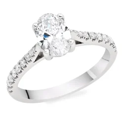 Beaverbrooks Once Platinum Oval Cut Diamond Solitaire Ring