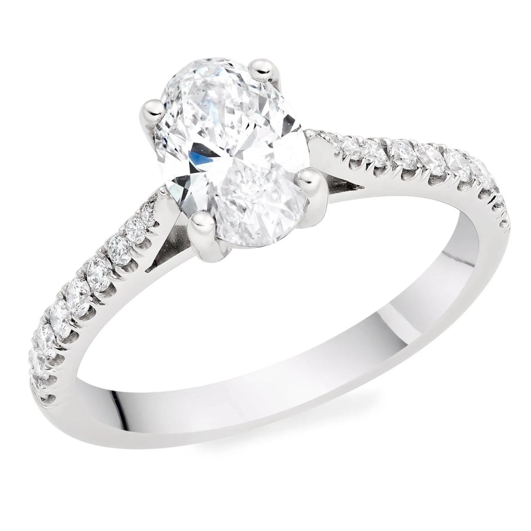 Beaverbrooks Once Platinum Oval Cut Diamond Solitaire Ring