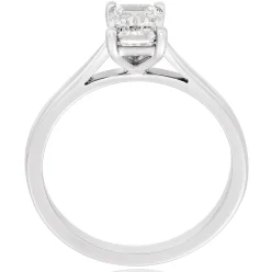 Beaverbrooks Once Platinum Diamond Emerald Cut Solitaire Engagement Ring