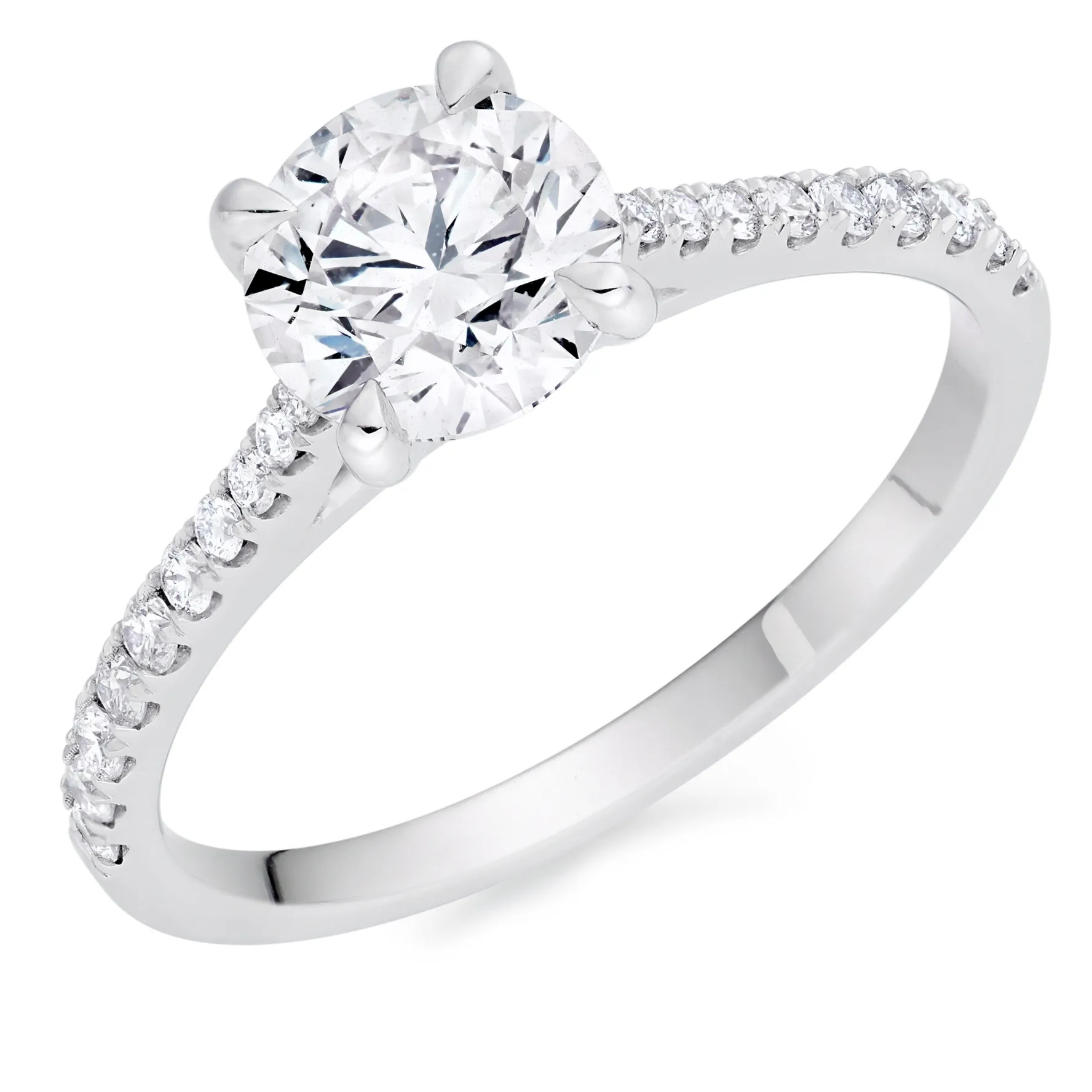 Beaverbrooks Once Platinum Diamond Solitaire Ring