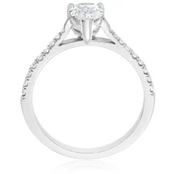 Beaverbrooks Once Platinum Diamond Pear Shaped Solitaire Engagement Ring