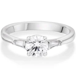 Beaverbrooks Once Platinum Diamond Three Stone Ring