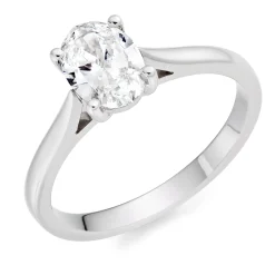 Beaverbrooks Once Platinum Diamond Oval Cut Solitaire Ring