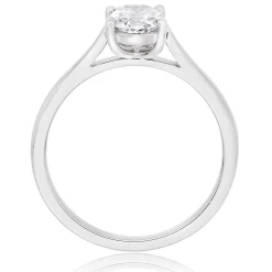 Beaverbrooks Once Platinum Diamond Oval Cut Solitaire Ring