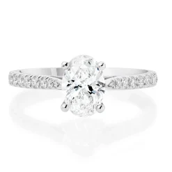 Beaverbrooks Once Platinum Diamond Oval Shaped Solitaire Engagement Ring