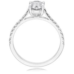 Beaverbrooks Once Platinum Diamond Oval Shaped Solitaire Engagement Ring