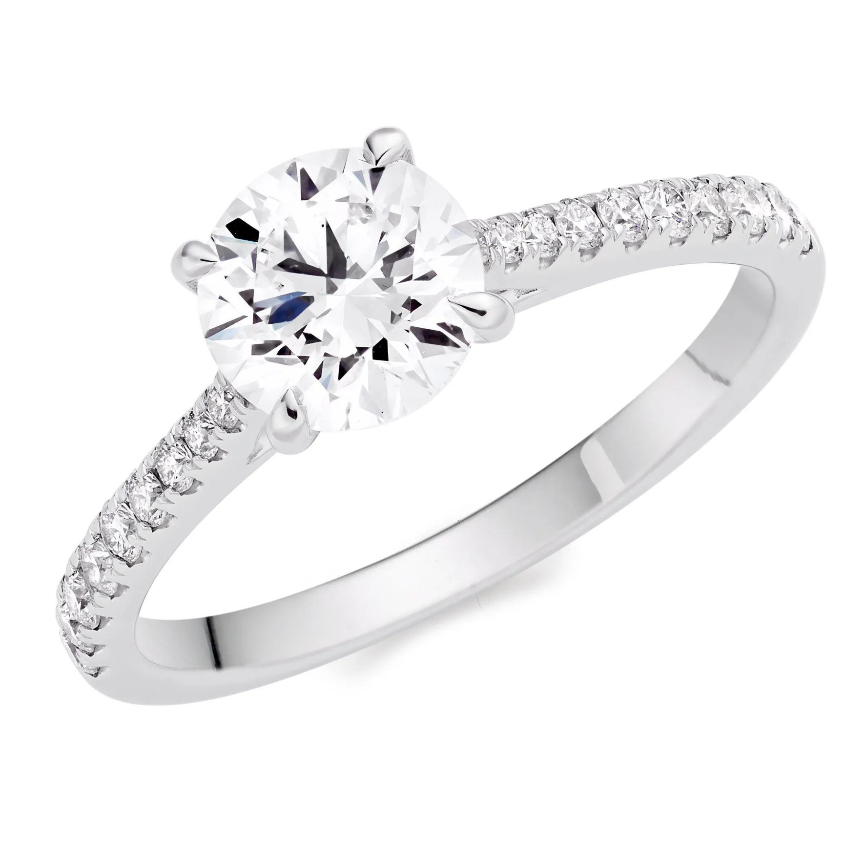 Beaverbrooks Once Platinum Diamond Solitaire Engagement Ring