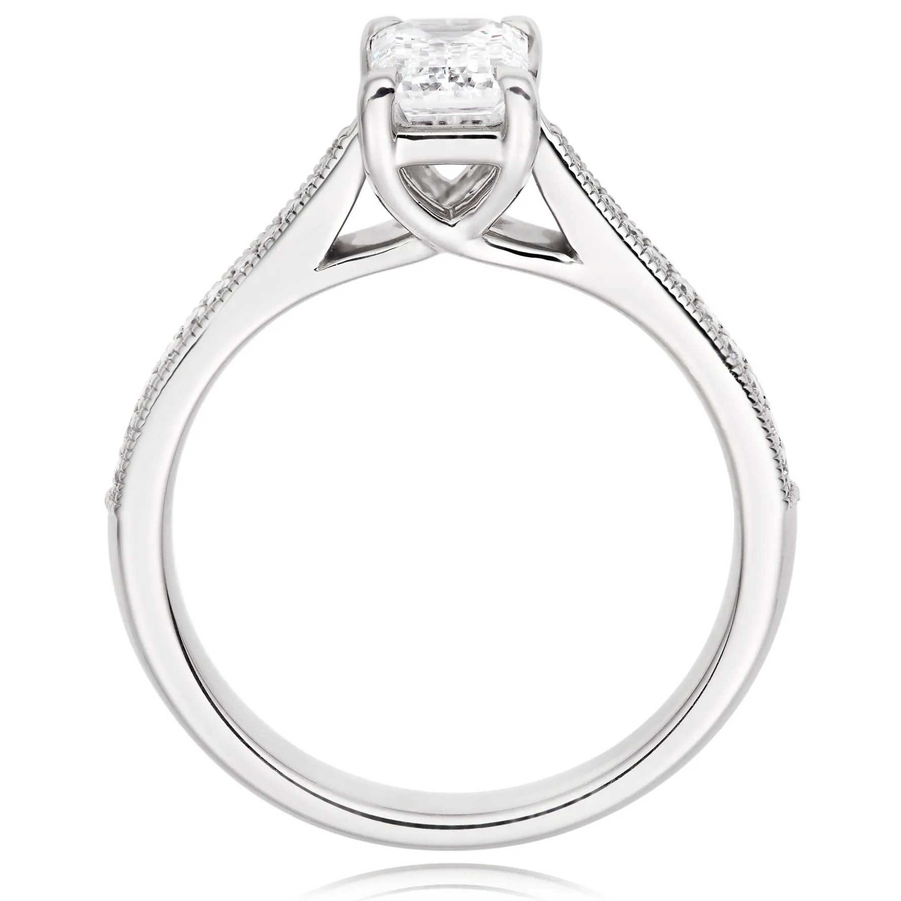 Beaverbrooks Once Platinum Emerald Cut Diamond Ring