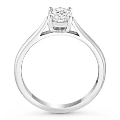 Beaverbrooks Once Platinum Diamond Oval Shaped Solitaire Engagement Ring