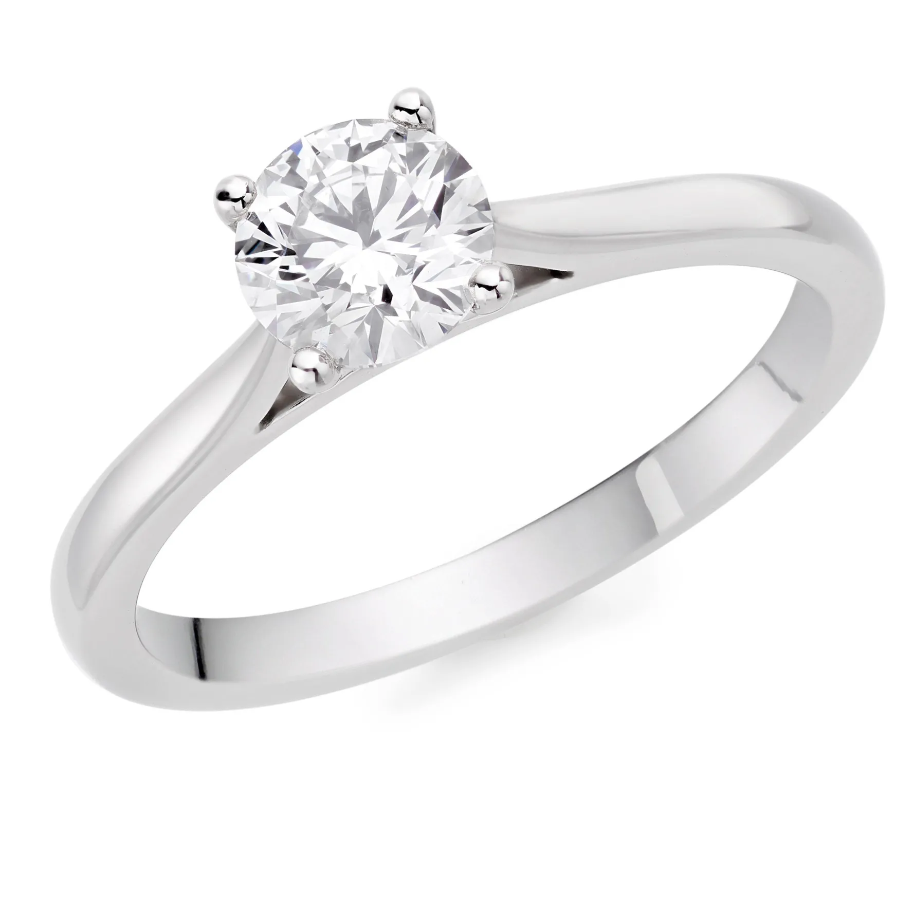 Beaverbrooks Once Platinum Diamond Solitaire Engagement Ring
