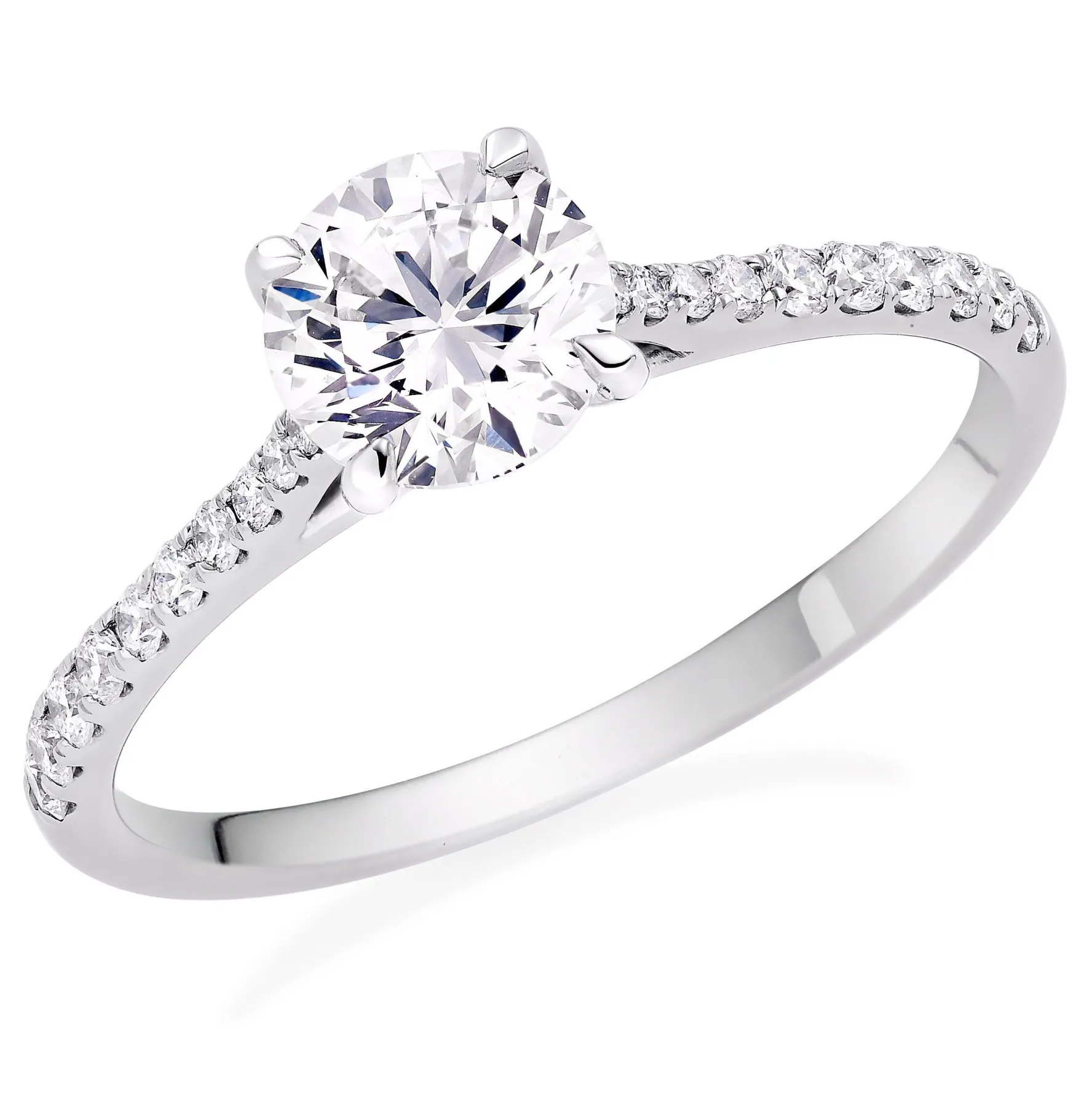 Beaverbrooks Once Platinum Diamond Solitaire Engagement Ring
