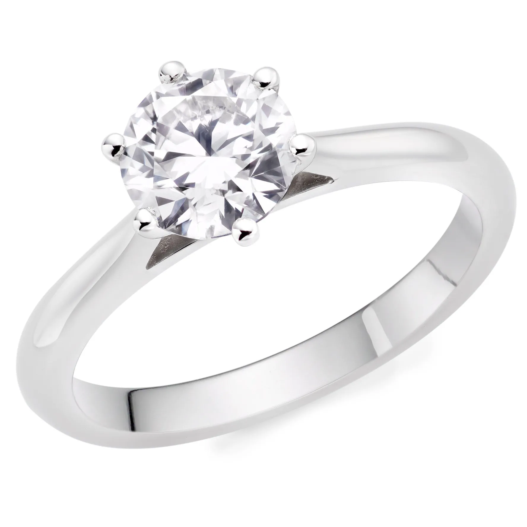 Beaverbrooks Once Platinum Diamond Solitaire Ring