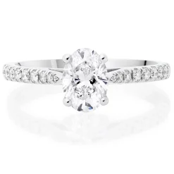 Beaverbrooks Once Platinum Oval Cut Diamond Solitaire Ring
