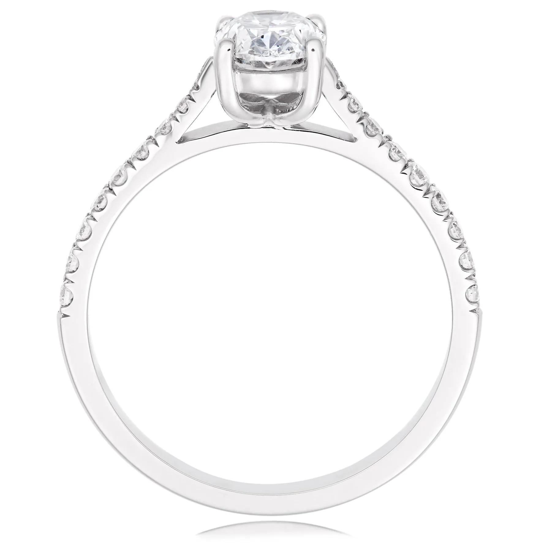 Beaverbrooks Once Platinum Oval Cut Diamond Solitaire Ring