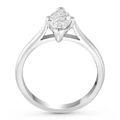 Beaverbrooks Once Platinum Diamond Marquise Solitaire Engagement Ring