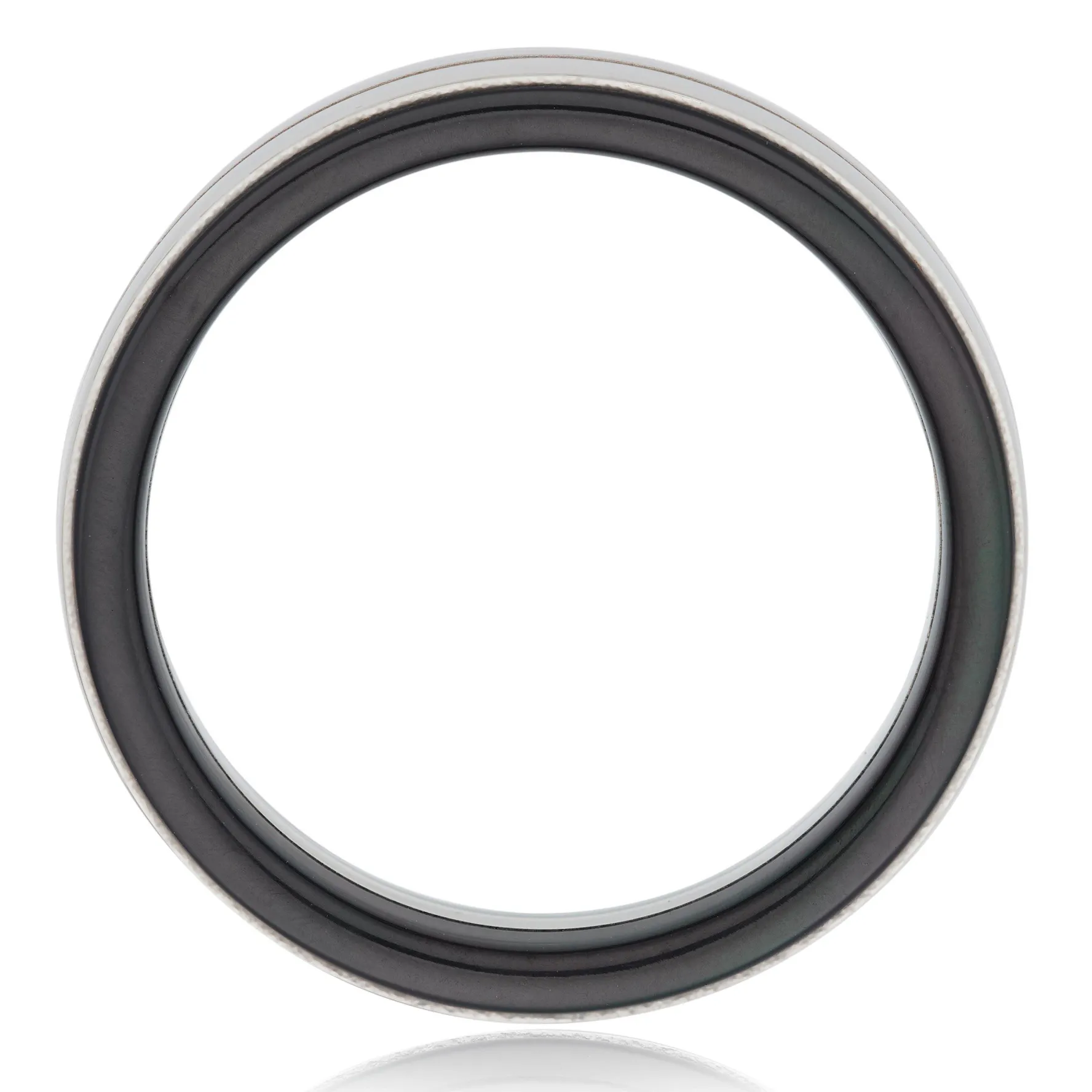 Beaverbrooks Platinum and Zirconium 5.5mm Men’s Wedding Ring