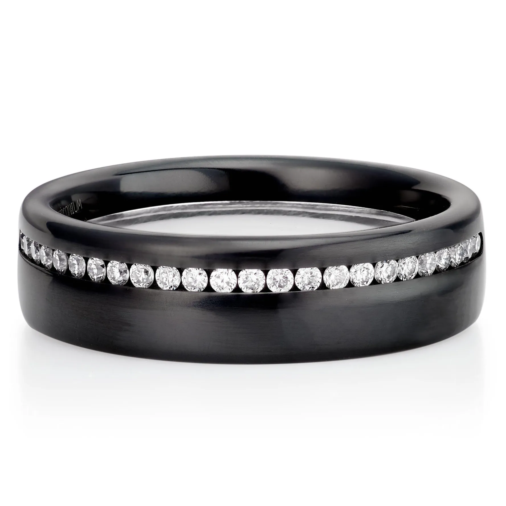 Beaverbrooks Platinum and Zirconium 6mm Men’s Diamond Wedding Ring