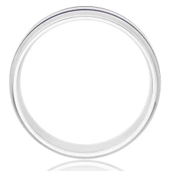 Beaverbrooks Platinum Blue Ceramic 6mm Men’s Wedding Ring