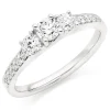Beaverbrooks Platinum Diamond Three Stone Ring