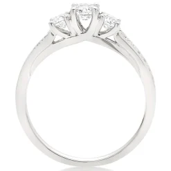 Beaverbrooks Platinum Diamond Three Stone Ring